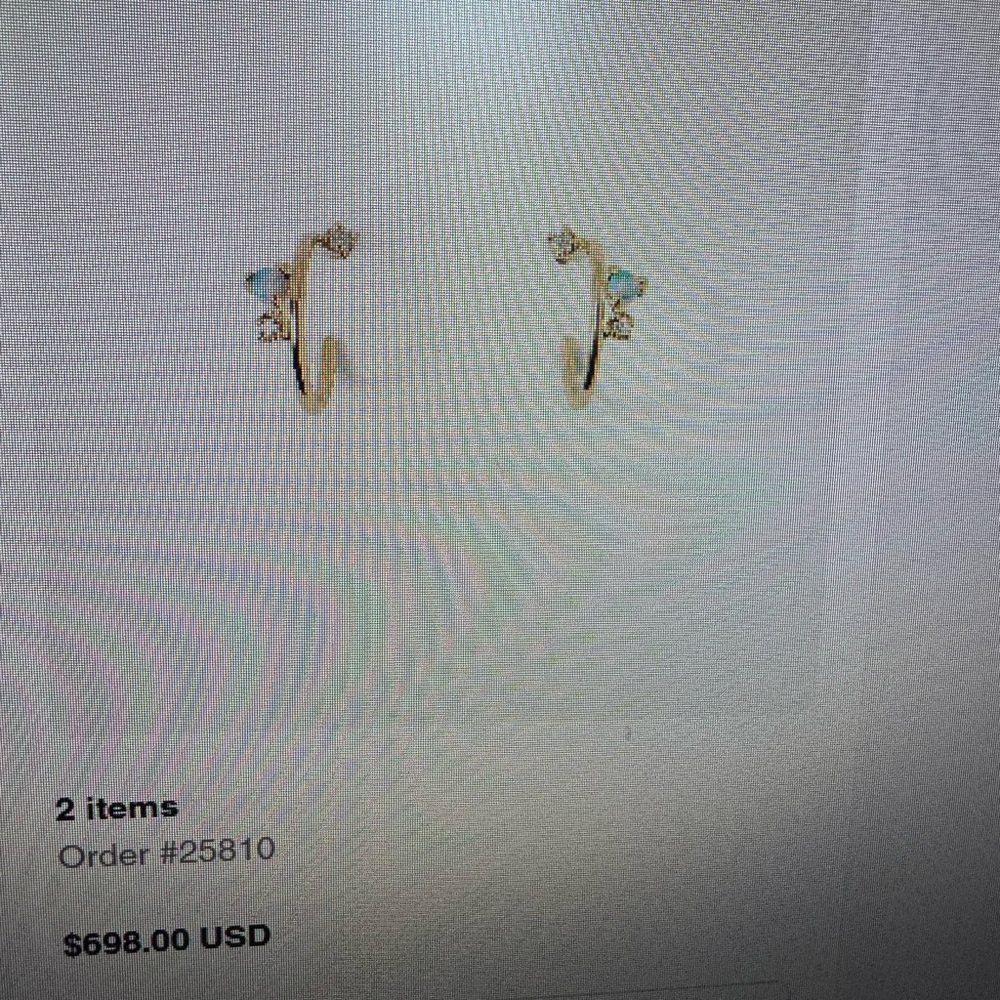 Wwake opal and diamond mini hoops